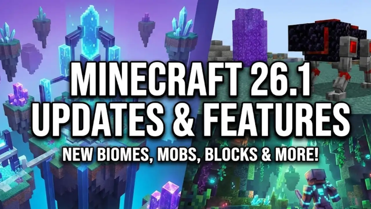 Minecraft 26.1 Update All New Features & Changes List complete
